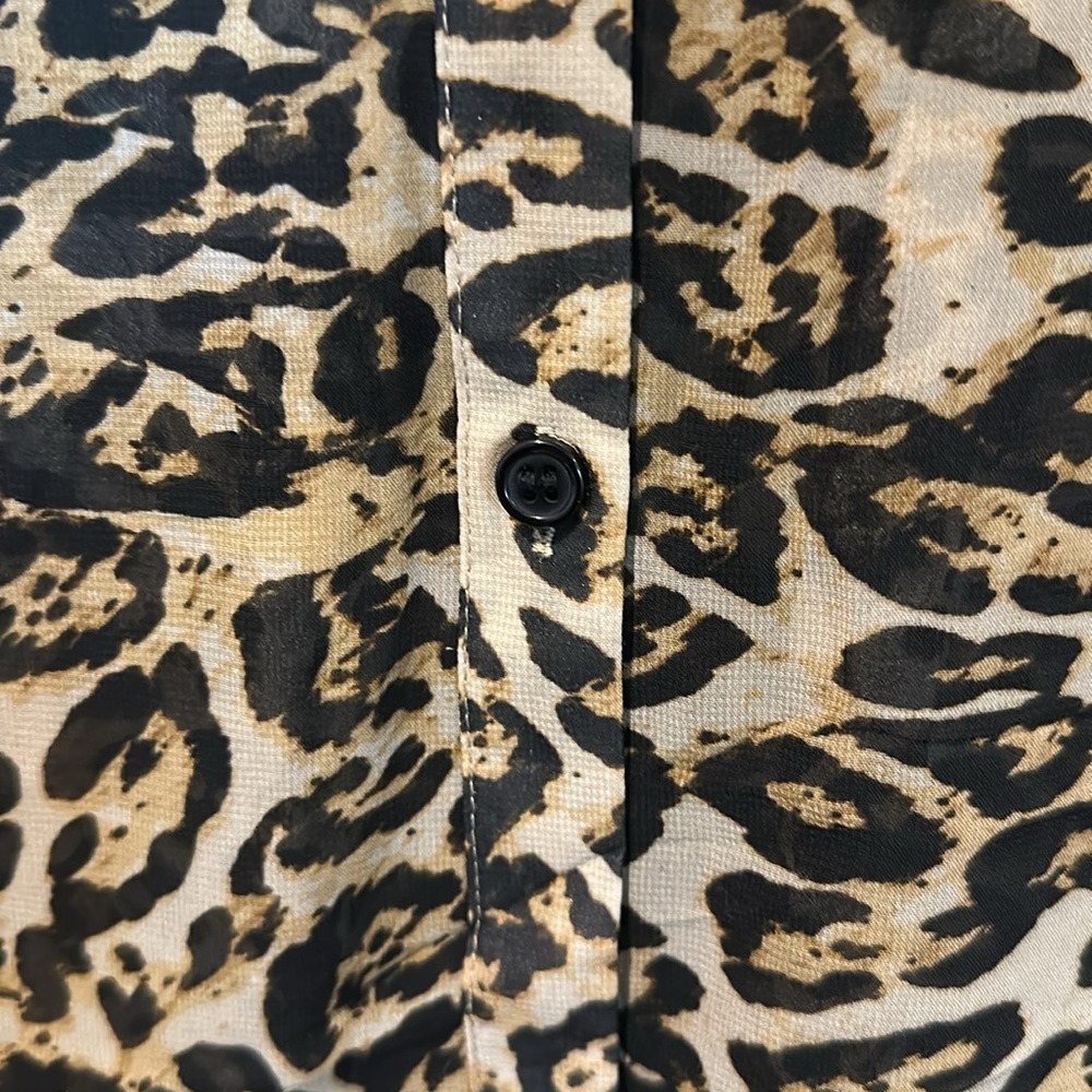 Inc Button Down Sheer Blouse - image 8